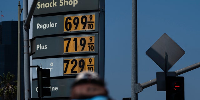High gas prices are shown in Los Angeles on May 24, 2022. The nationwide average price for a gallon of gasoline has topped $5 for the first time ever. Auto club AAA said the average price on Saturday, June 11, was $5.00. Motorists in some parts of the country are paying far above that.