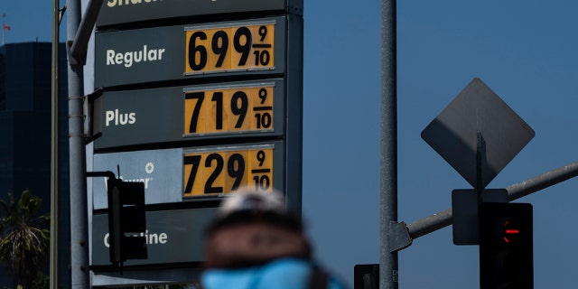 High gas prices are shown in Los Angeles on May 24, 2022. The nationwide average price for a gallon of gasoline has topped $5 for the first time ever. Auto club AAA said the average price on Saturday, June 11, was $5.00. Motorists in some parts of the country are paying far above that.