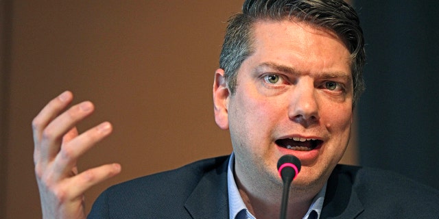 Nick Begich, a Republican seeking the sole U.S. House seat in Alaska, speaks during a forum for candidates, Thursday, May 12, 2022, in Anchorage, Alaska.