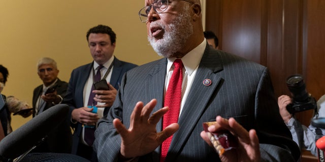 Chairman of the House select committee investigating the Jan. 6, 2021, attack on the Capitol, Rep. Bennie Thompson, D-Miss., talks with the media after a hearing of the committee, Thursday, June 16, 2022, on Capitol Hill in Washington. (AP Photo/Jacquelyn Martin)