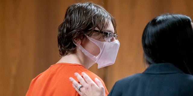 Ethan Crumbley attends a hearing at Oakland County circuit court in Pontiac, Mich., on Feb. 22, 2022. 