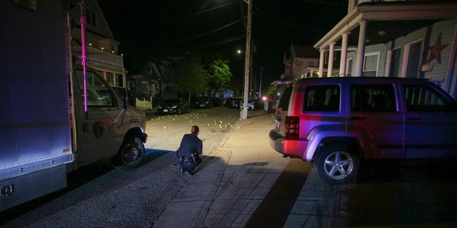 Providence Police investigate a shooting on Carolina Avenue which left 9 injured and 3 behind bars.