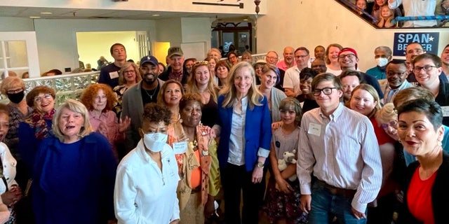 Abigail Spanberger, a member of the Democratic Party of Virginia, at the opening of the campaign office in Fredericksburg, Virginia, May 14, 2022.