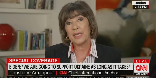 CNN International anchor Christiane Amanpour lamented the fall of Roe v. Wade during her coverage on President Biden's press conference at the NATO Summit.