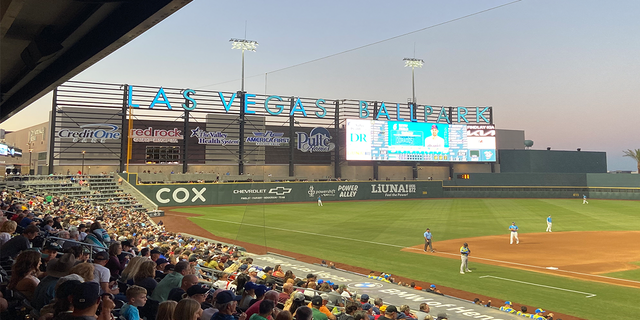 The Las Vegas Aviators Ballpark uses an automated ball and strike system.  (Ashley Soriano / Fox News)