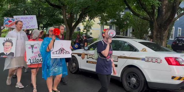 A drumline marched outside of Kupreme Court Justice Brett Kavanaugh's house after an alleged assassination attempt on June 8, 2022.