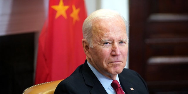 President Joe Biden meets with China's President Xi Jinping during a virtual summit from the White House, Nov. 15, 2021.