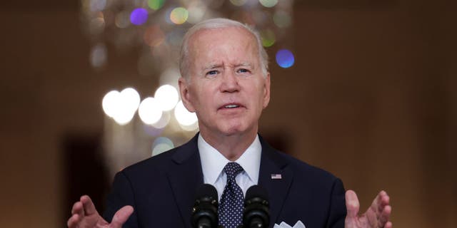 President Joe Biden delivers remarks on the recent mass shootings from the White House on June 02, 2022, in Washington, D.C. 