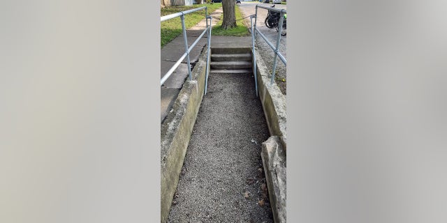 This filled-in subway stood out to Barnes as an interesting piece of history.