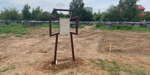 A mass grave in Bucha, May 30th, 2022