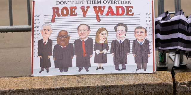 WASHINGTON D.C. - JUNE 23: Outside the Supreme Court Thursday morning ahead of the announcement on Dobbs v. Jackson