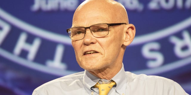 James Carville speaks at the Inaugural Luncheon of the 85th Annual Meeting of the United States Conference of Mayors in the Fontainebleau Hotel & Resort Miami Beach, USA on June 26, 2017.