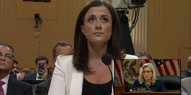 Cassidy Hutchinson, former aide to White House chief of staff Mark Meadows, testifies before the House Jan. 6 Committee on June 28, 2022.