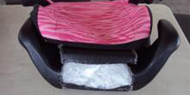 Border Patrol agents find meth worth $60K hidden inside child booster seats 2 Methamphetamine found inside a child booster seat.