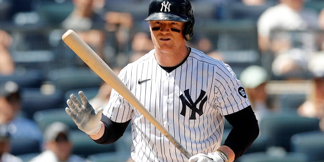 Clint Frazier of the New York Yankees in action against the Kansas City Royals at Yankee Stadium June 24, 2021, En nueva york.