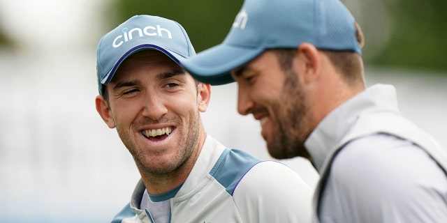 England's Craig Overton, left, and Jamie Overton during a nets session at Emerald Headingley Stadium, Leeds, Tuesday June 21, 2022, ahead of the 3rd test match against England.