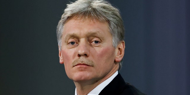 Kremlin spokesman Dmitry Peskov attends an annual end-of-year news conference of Russian President Vladimir Putin, in Moscow, Russia, on Dec. 23, 2021.