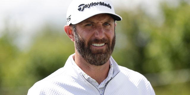 Dustin Johnson of the United States during the Pro-Am ahead of the LIV Golf Invitational at the Centurion Club on June 8, 2022, in St. Albans, England.