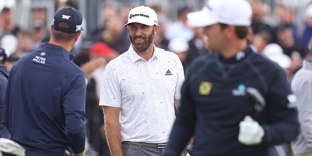 Dustin Johnson during day one of the LIV Golf Invitational on June 9, 2022, in St Albans.