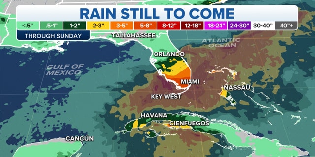 Rain still to come for Florida