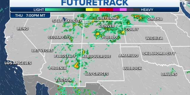The futuretrack over the western U.S.