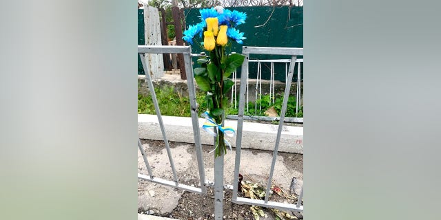 We often pass the corner where our friends lost their lives. We've stopped a few times, last week leaving flowers in the national colors of Ukraine. Sasha would have liked that.