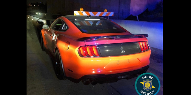 One of the three Ford Mustangs recovered by Michigan State Police on Thursday, June 16 after it allegedly was stolen from a Detroit-area assembly plant.