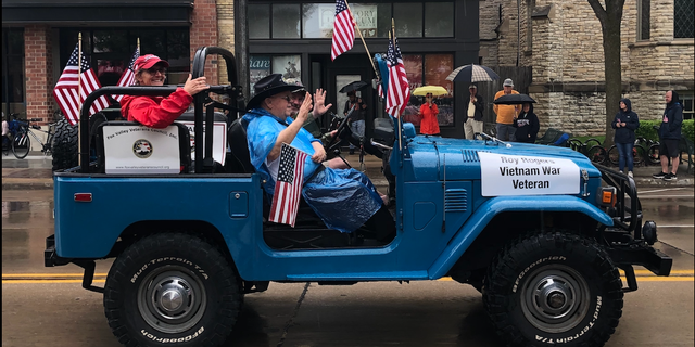 The Fox Valley Veterans Council and Vietnam War veteran Roy Rogers participated in Appleton's annual Flag Day parade on June 11, 2022, despite heavy rain.