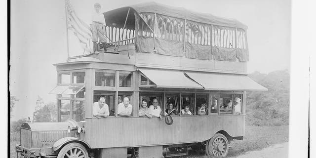 New York City financier Roland R. Conklin invented the first motor home in 1915, dubbed the "Gypsy Van." It traveled from Long Island, N.Y., to San Francisco, Calif., over a two-month period.