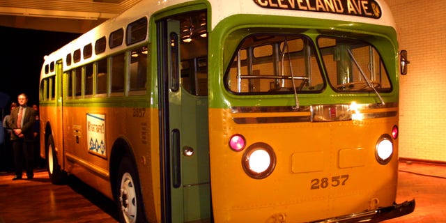 The Montgomery, Alabama, bus where Rosa Parks refused to give up her seat to a White man is on permanent display at the Henry Ford Museum in Dearborn, Michigan. The bus, once decrepit after sitting in a Montgomery field for 30 years, was restored to the way it looked on Dec. 1, 1955, when Parks made her defiant stand.