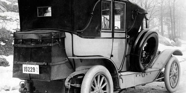 The Pierce-Arrow Touring Landau debuted at Madison Square Garden in 1910. It was the very first recreational vehicle.