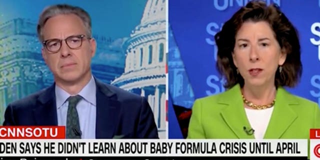 Commerce Secretary Gina Raimondo appeared on CNN's "State of the Union" on Sunday.