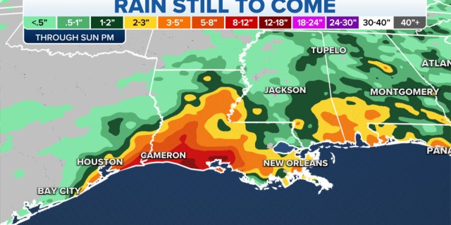 Rain still to come for the Gulf Coast states
