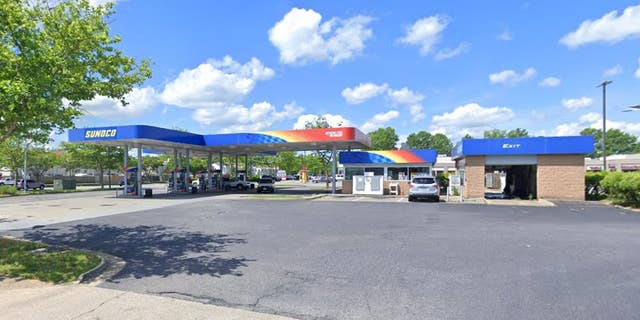 The gas station where Tuesday evening's shooting took place. 