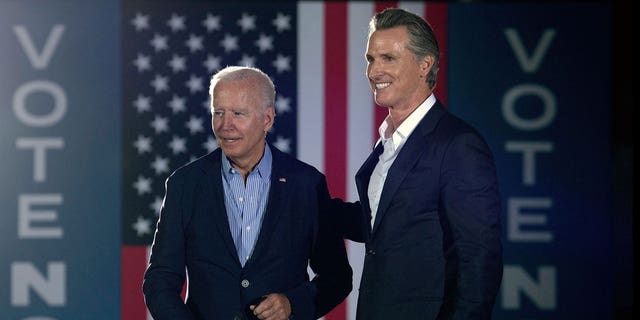 Gov. Gavin Newsom with President Joe Biden