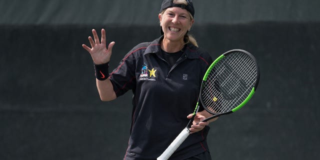 Tennis Player Andrea Jaeger attends 4th Annual JMTP Pro-Am In The Hamptons on August 25, 2018 in Amagansett, New York.  