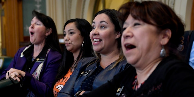 Colorado state Rep. Yadira Caraveo, second from right, is running for Colorado's Eighth Congressional District.