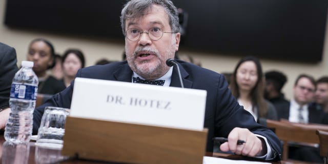 ピーター・ホーテズ, founding dean and chief of the Baylor College of Medicine National School of Tropical Medicine, speaks during a House Science, Space and Technology Committee hearing on Capitol Hill, 行進 5, 2020.