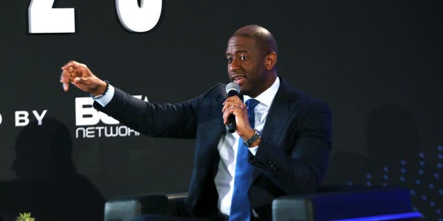 LOS ANGELES, CALIFORNIA - FEBRUARY 20: Andrew Gillum speaks onstage during META – Convened By BET Networks at The Edition Hotel on February 20, 2020 in Los Angeles, California. (Photo by Robin L Marshall/Getty Images for BET)