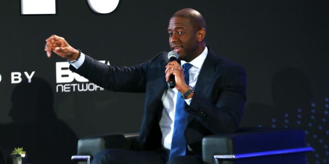 LOS ANGELES, CALIFORNIA - FEBRUARY 20: Andrew Gillum speaks onstage during META – Convened By BET Networks at The Edition Hotel on February 20, 2020 in Los Angeles, California. (Photo by Robin L Marshall/Getty Images for BET)