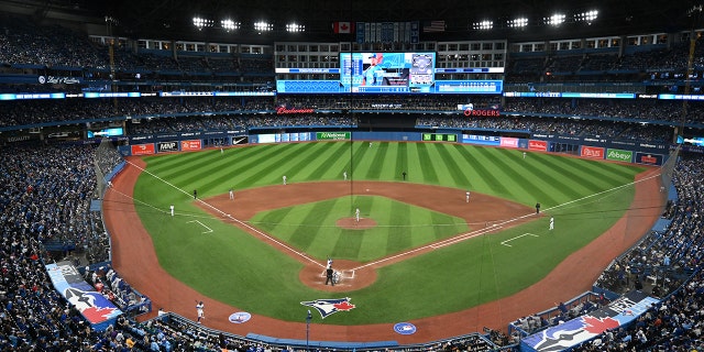 A general view during the game between the Texas Rangers and the Toronto Blue Jays at Rogers Centre on Friday, April 8, 2022 in Toronto, Canada. 