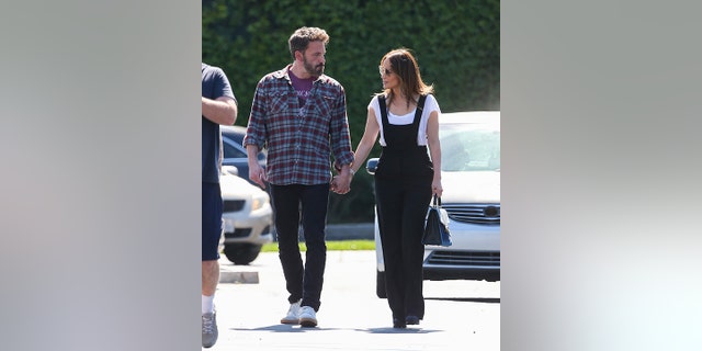 Ben Affleck and Jennifer Lopez are seen on April 13, 2022 in Los Angeles, California. 