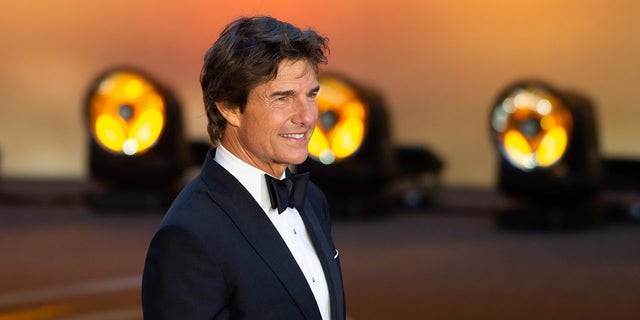 Tom Cruise, who is not being personally sued, at the U.K. premiere of "Top Gun: Maverick."