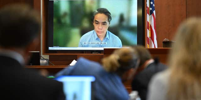 President, DC-Based Film Production, Warner Bros. Pictures, Walter Hamada, in pre-recorded testimony during the Johnny Depp v. Amber Heard trial at the Fairfax County Courthouse in Va., May 24, 2022