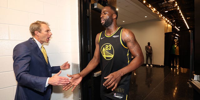 Draymond Green of the Golden State Warriors walks off the court after Game 4 of the 2022 NBA Finals against the Boston Celtics June 10, 2022, at TD Garden in Boston. 