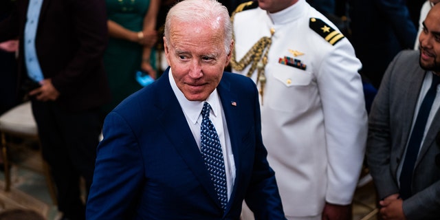 WASHINGTON, DC  June 13, 2022: US President Joe Biden in the East Room of the White House on June 13, 2022. 