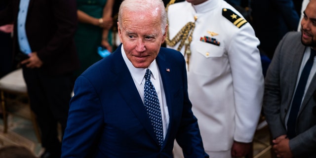 WASHINGTON, DC  June 13, 2022: US President Joe Biden in the East Room of the White House on June 13, 2022. 