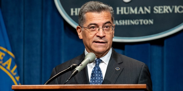 Xavier Becerra, secretary of Health and Human Services, speaks during a news conference in Washington, D.C., on Tuesday, June 28, 2022.