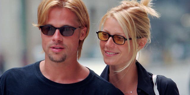 Brad Pitt and Gwyneth Paltrow strolling on Madison Avenue, NYC, in 1996. The couple split the following year.