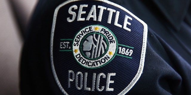 Seattle police department, SPD, emblem. 